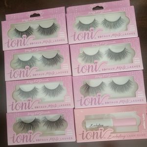 IONI Lashes, wispy full dramatic 7 pairs, and 1 tube lash glue